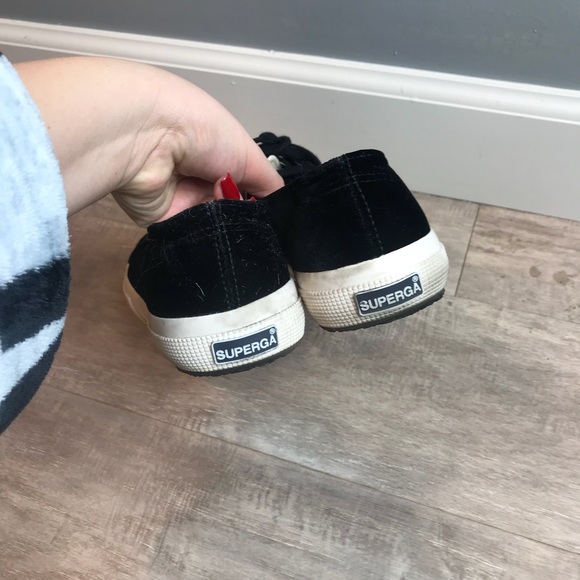 Superga Black Velvet Sneakers - Picture 5 of 6